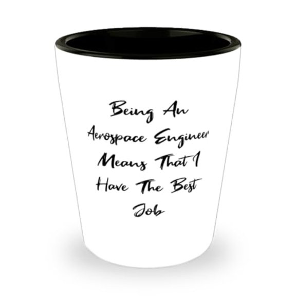 Sarcasm Aerospace engineer Shot Glass, Being An Aerospace Engineer Means, Present For Colleagues, Surprise Gifts From Friends