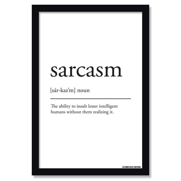 Sarcasm Definition Poster by Pointless Posters