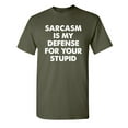 thumbnail image 1 of Sarcasm Is My Defense For Your Stupid Christmas Apparel Adult Humor Novelty Sarcastic Premium Tshirt Xmas Holiday Anniversary Gift Hilarious Funny Saying Graphic Tees, 1 of 5
