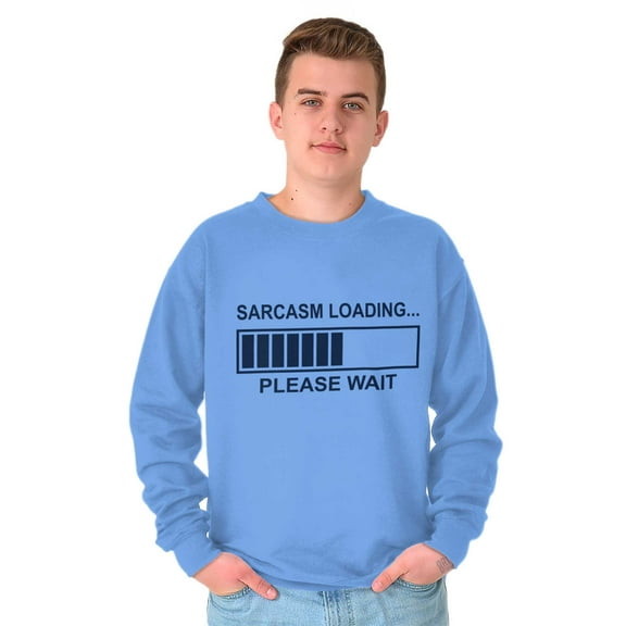 Sarcasm Loading Please Wait Sweatshirt for Men or Women Brisco Brands S