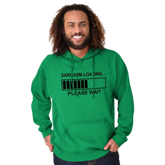Sarcasm Loading Please Wait Unisex Plus Fleece Graphic Hoodie Brisco Brands 3X