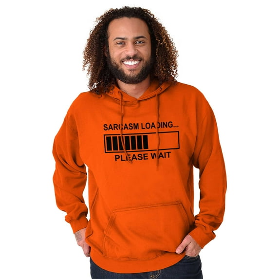 Sarcasm Loading Please Wait Unisex Plus Fleece Graphic Hoodie Brisco Brands 3X