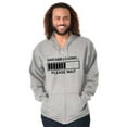 thumbnail image 1 of Sarcasm Loading Please Wait Unisex Fleece Graphic Zip Up Hoodie Brisco Brands 2X, 1 of 5