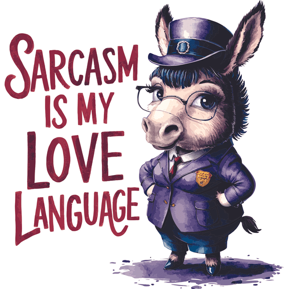 Sarcasm Love Language Bold Statement Sarcastic Quote Dorm Office Quotes Funny Humor Saying Wall Art Sticker Designs Vinyl Stickers Home House Walls Rooms Windows Bedroom Decoration Size (20x20 inch)