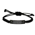 thumbnail image 1 of Sarcasm Mum, Motherhood is Eating Your Smuggled Cookies in The Closet, Cheap Black Rope Bracelet for Mother from Daughter, 1 of 1