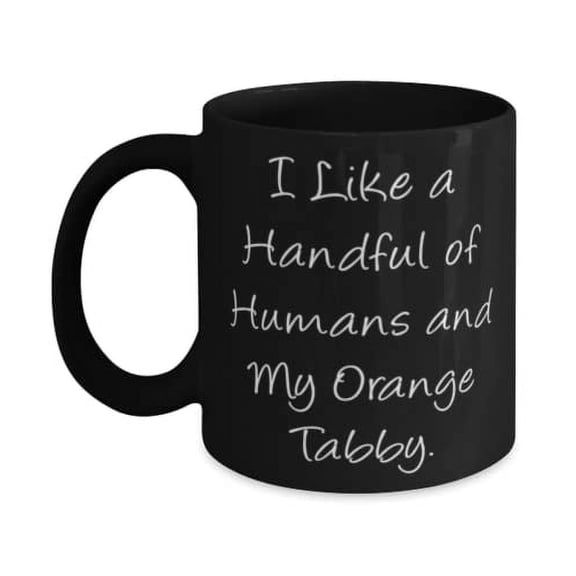 Sarcasm Orange Tabby Cat, I Like a Handful of Humans and My Orange Tabby, Orange Tabby Cat 11oz Mug From Friends