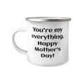 thumbnail image 1 of Sarcasm Single mom Gifts, You're my everything, Happy Mother's Day!, Unique Idea Birthday 12oz Camper Mug For Mother, From Son, Single mom gift ideas, Gift for single moms, Gifts for mothers who are, 1 of 2