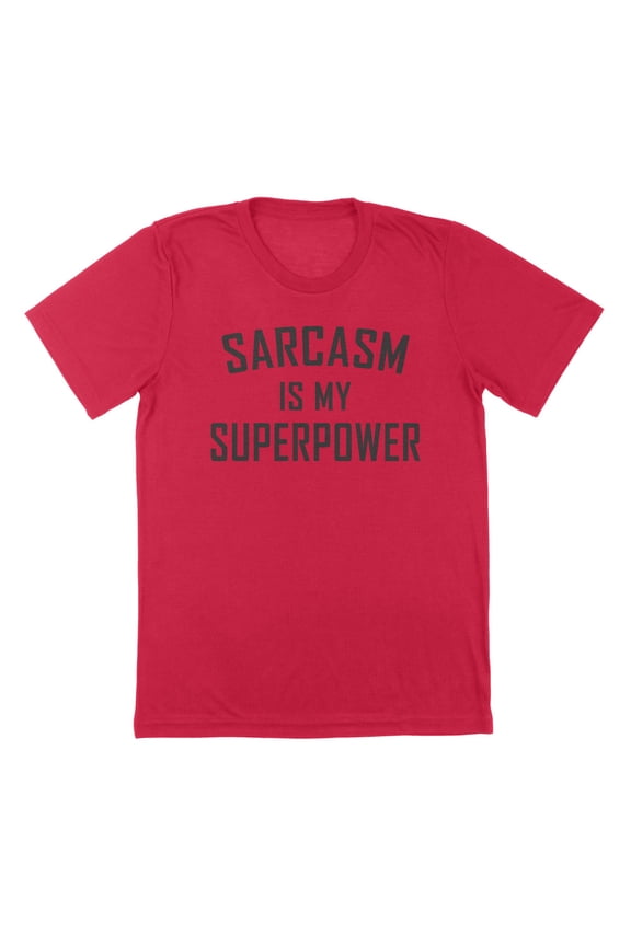 Sarcasm Super Power Humor Graphic Red Mens T-Shirt