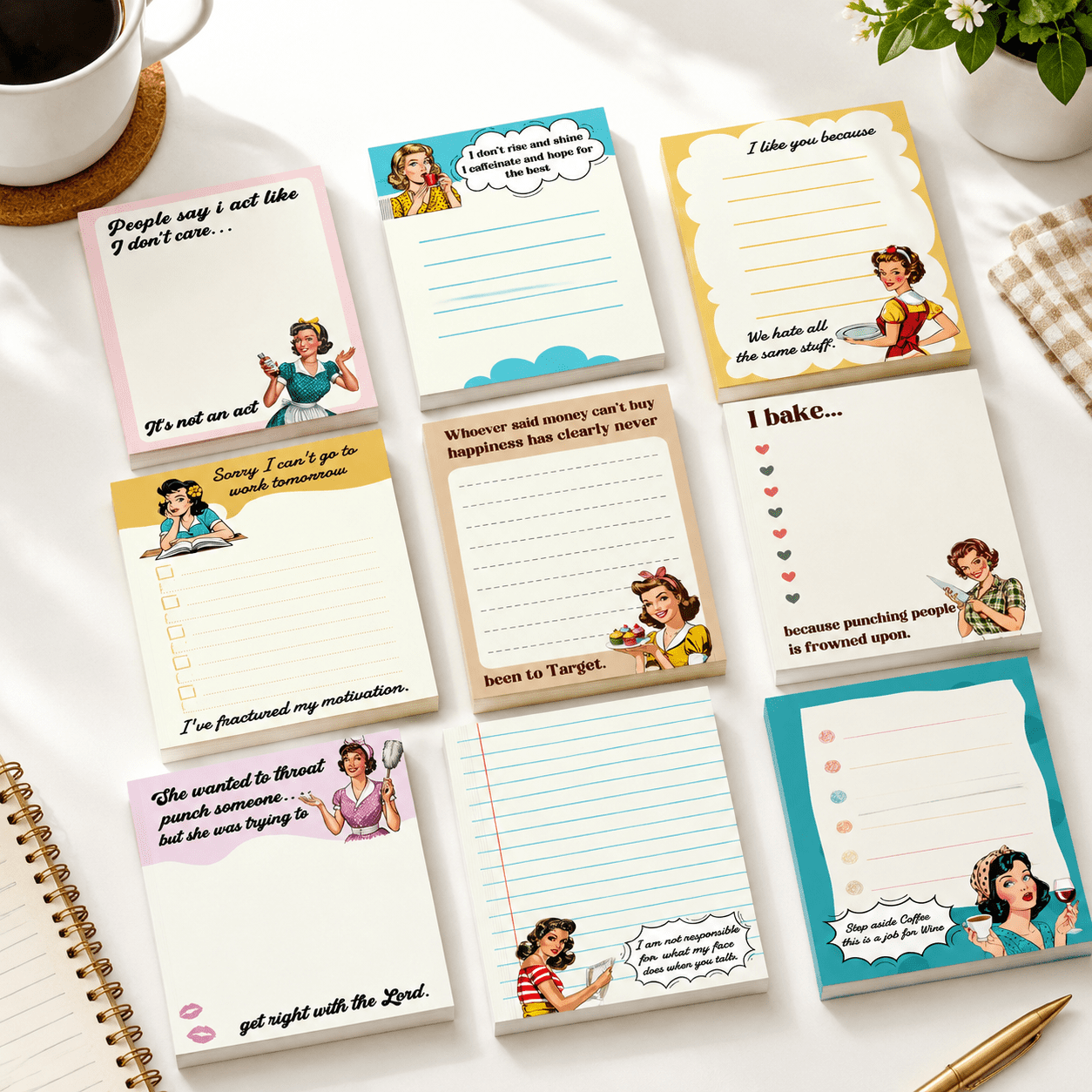 Sarcastic 3x4 Inch Funny Sticky Notes 9-Pack, 450 Total Sheets For ...