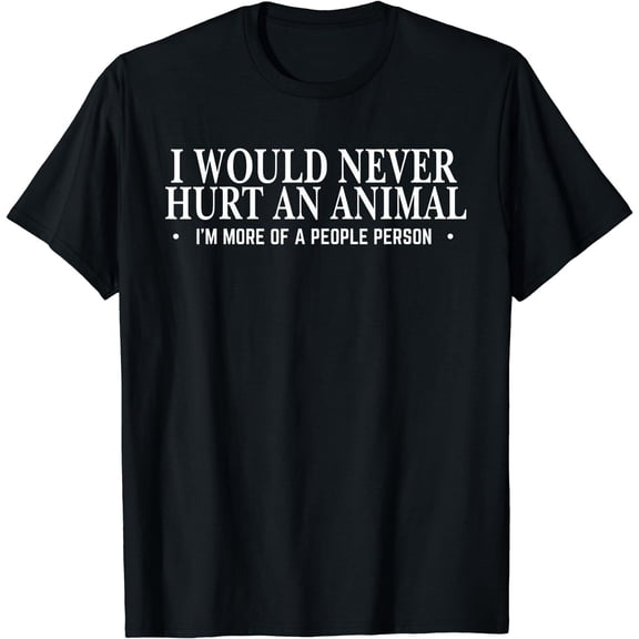 Sarcastic Animal Quote Shirt with Bold Cartoon Attitude Graphic, S-3XL