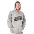 thumbnail image 1 of Sarcastic Attitude Selective Listener Unisex Fleece Graphic Zip Up Hoodie Brisco Brands 2X, 1 of 5