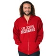 thumbnail image 1 of Sarcastic Attitude Selective Listener Unisex Plus Size Zip Hoodie Brisco Brands 4X, 1 of 6