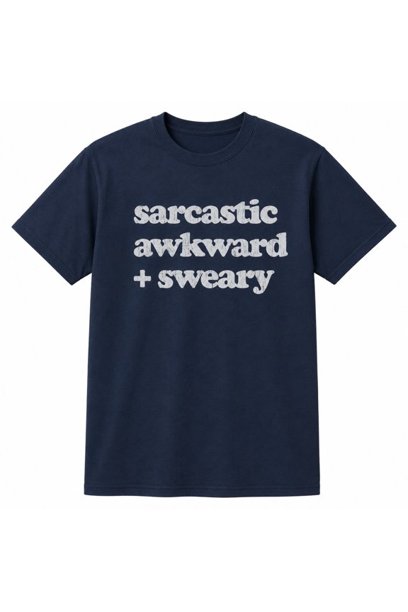 Sarcastic Awkward Sweary Graphic T-Shirt, Funny Introvert Unisex Classic Fit Tee