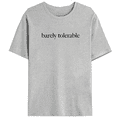 thumbnail image 1 of Sarcastic Barely Tolerable Print Tshirts Minimal Effort Humor Graphic Tees Relatable Vibe Funny Gift Short Sleeve Casual Tops Cotton Shirts Gray,L, 1 of 5