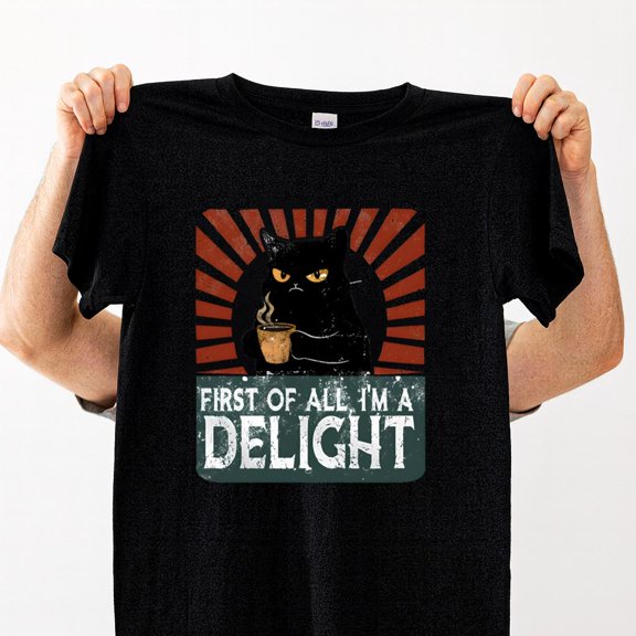 Sarcastic Cat Coffee Lover Funny Quote Graphic Unisex T-Shirt