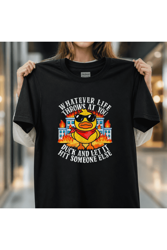 Sarcastic Funny Duck Shirt Funny Joke Quote Humor Duck Meme Unisex T-Shirt, S - 5XL
