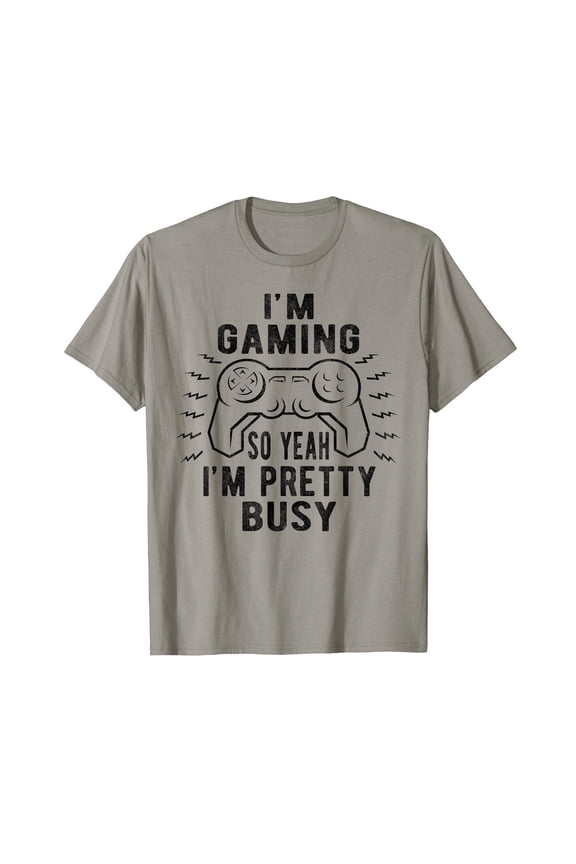 Sarcastic Gaming Controller Graphic T-Shirt for Busy Video Gamers