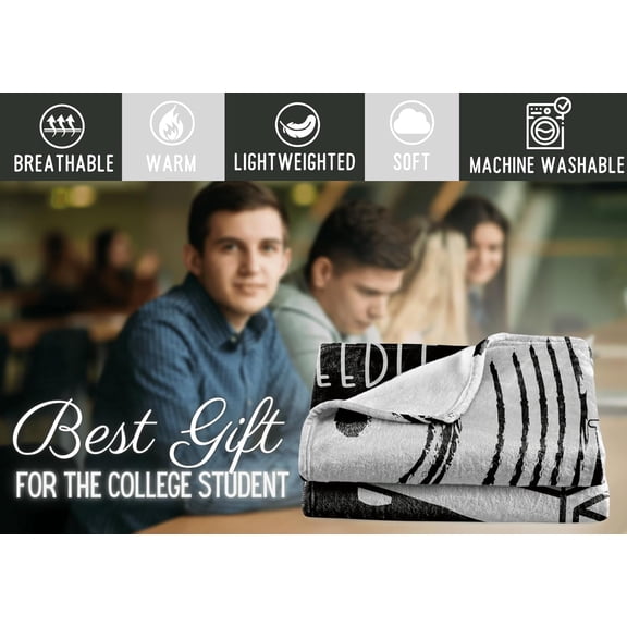 Sarcastic Gifts for Women/Men, Bed Flannel Plush Blanket (50"x 60"), Funny Gag Gifts for Boss Friend Coworker in Birthday, Christmas - Loading