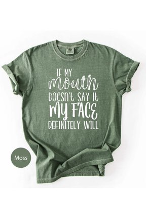 Sarcastic Graphic TShirt Funny Face Expression Sassy Womenamp39s Tee