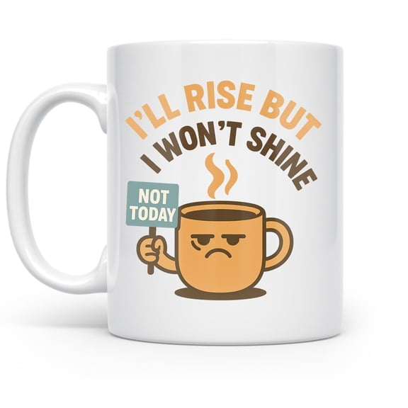 Grumpy 11 oz Coffee Mug - Funny Gift for Morning People White Ceramic