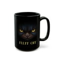 thumbnail image 1 of Sarcastic Halloween Black Cat Ceramic Black Mug (11oz, 15oz), 1 of 5