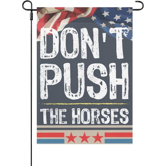 Sarcastic Horses Meme Seasonal Garden Flag 12 x 18 Inch Double Sided Novelty Yard Outdoor Decor