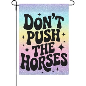 Sarcastic Horses Meme Seasonal Garden Flag, Double Sided 12 x 18 Inch Small Outdoor Garden Decor Flag