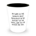 thumbnail image 1 of Sarcastic Husband, My Wife Is the World's Best Mixologist in the History of, Unique Idea Valentine's Day Shot Glass From Husband, 1 of 1