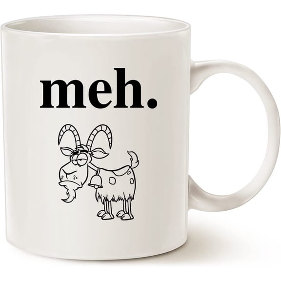 Sarcastic Meh Mug Gift Idea, Novelty Coffee Mugs for Men Women Boy Girl - meh - Funny Sarcasm Quote Meh Whatever Who Cares Unimpressed Sigh...
