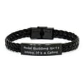 thumbnail image 1 of Sarcastic Model Building, Model Building Isn't a Hobby. It's a Calling, Model Building Braided Leather Bracelet from, 1 of 1