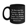 thumbnail image 1 of Sarcastic Naval architect 15oz Mug, No Matter How Difficult the Days May Get, Never, Unique Cup For Coworkers From Boss, Birthday mug, Mug gift, Birthday gift mug, Personalized birthday mug, 1 of 2