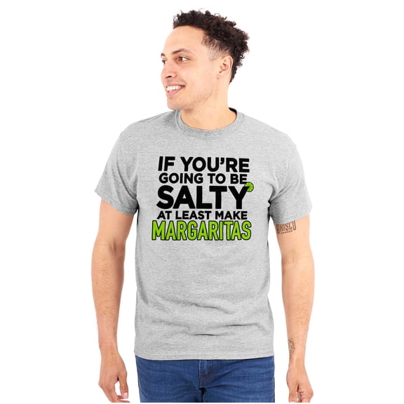 Sarcastic Salty Margarita Joke Plus Size Crewneck Graphic Tee Shirt Brisco Brands 3X