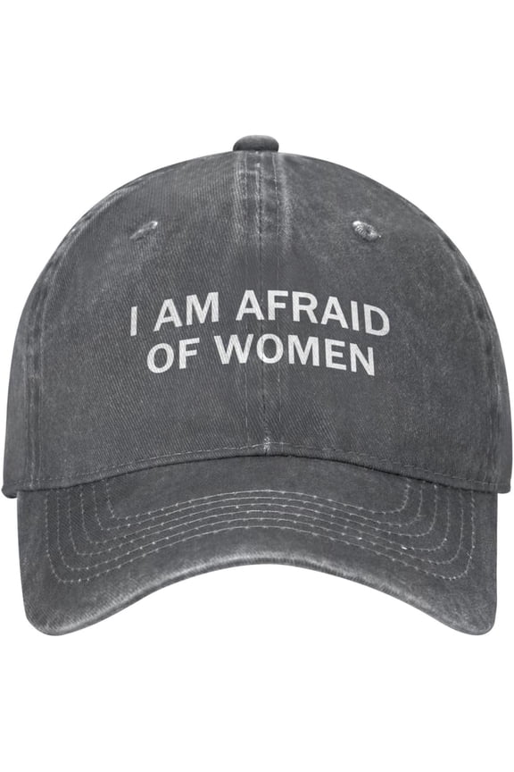 Sarcastic Sayings Simple Scared of Woman Hiking Hats for Men I'm Afraid of Women Beach Quick Dry Low Profile Hats