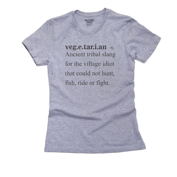 Sarcastic Vegetarian Dictionary Definition Women's Cotton Grey T-Shirt