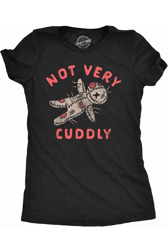 Sarcastic Voodoo Doll Not Very Cuddly Women Short Sleeve Graphic T-Shirt