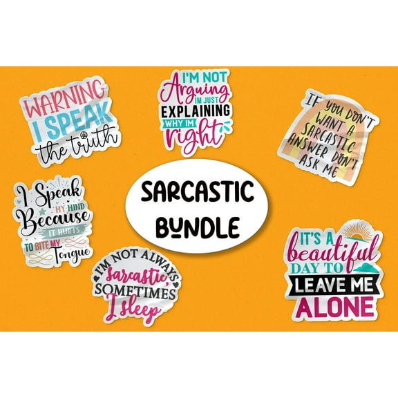 Sarcastic Waterproof Sticker Bundle #2