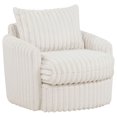 thumbnail image 1 of Coaster Sarco Corduroy Upholstered Swivel Accent Arm Chair, Ivory, 1 of 12