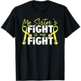 thumbnail image 1 of Sarcoma Cancer Sister Yellow Ribbon Awareness Support T-Shirt, 1 of 4