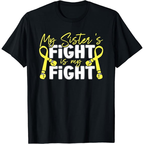 Sarcoma Cancer Sister Yellow Ribbon Awareness Support T-Shirt