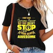 Sarcoma Strong: Empowering Women's Cancer Awareness Tee for Fighters