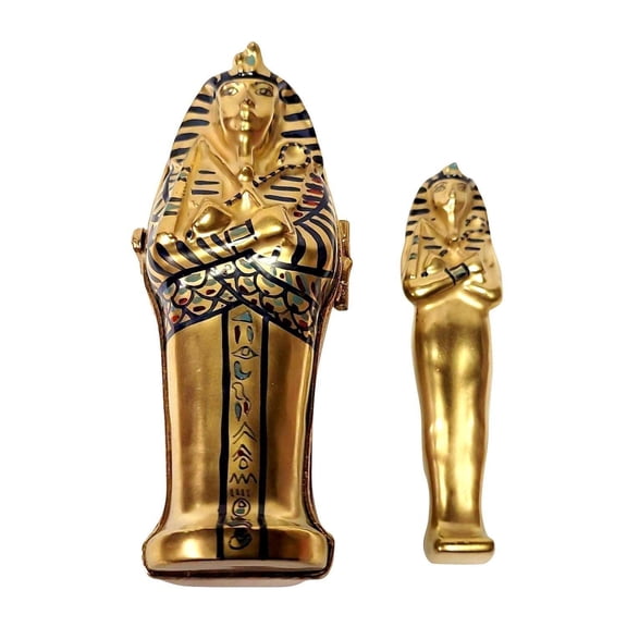 Sarcophagus with Mummy Limoges Box for Collectors Limoges Box Porcelain Figurine