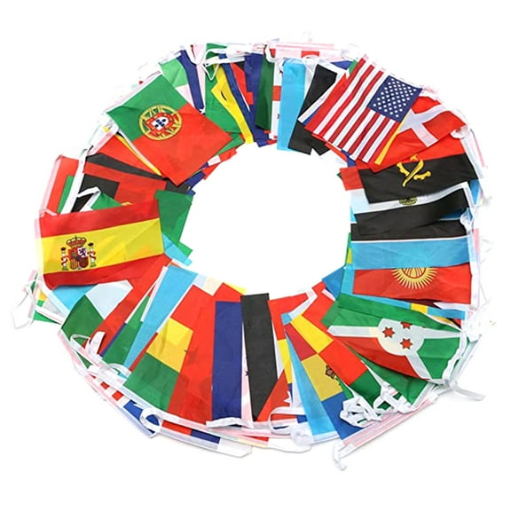 Sardfxul 100 Different Countries String Flags String Pennant Banners Decorative Banners