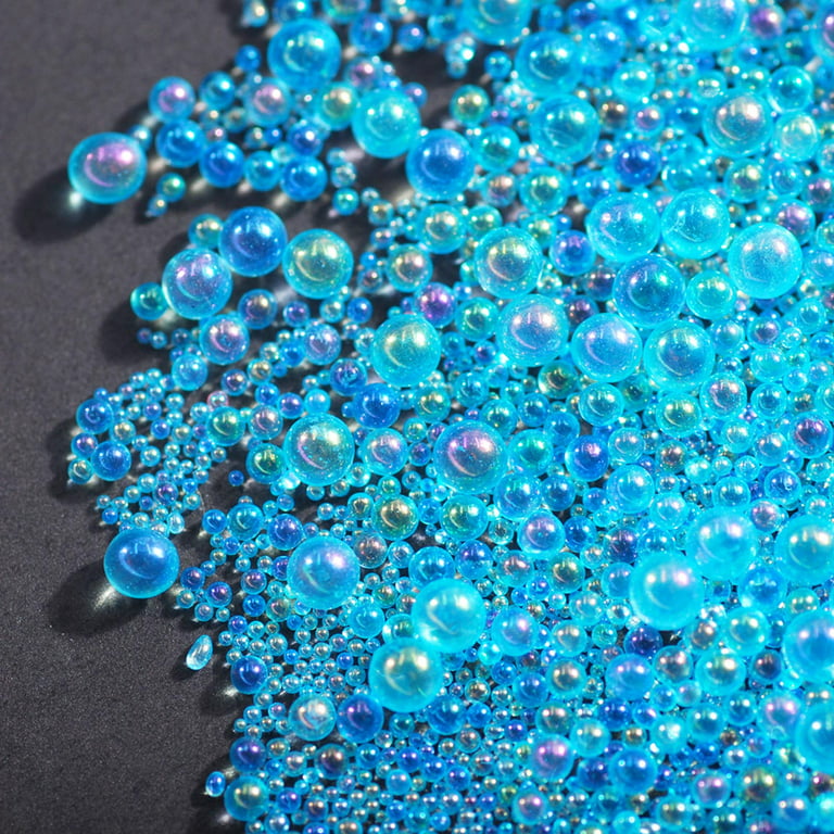 Sardfxul 50g/Pack 1-3mm Mini Bubble Beads Glass Bead For Silicone Mold UV  Resin Epoxy Filler Resin Filling DIY Nail Art Decor 