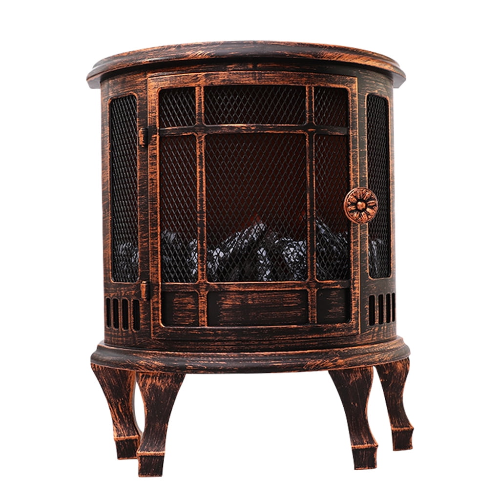 Sardfxul Electric Fireplace Infrared Heater, Freestanding Fireplace Stove with Realistic Dancing Flame Effect Overheating Safety