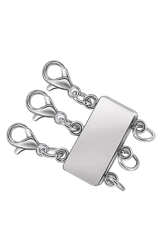 Gold Silver Separator for Stackable Necklaces and Chains Layered Necklace Clasp