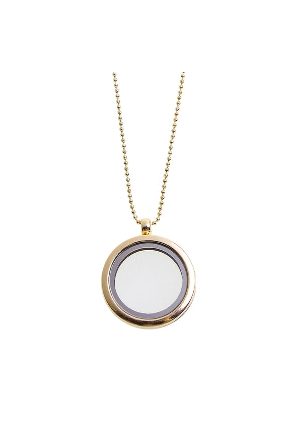 Locket Necklace Diy Floating Round Locket Pendant Live Floating Memory Necklace Suitable for Women's Friendship Necklace