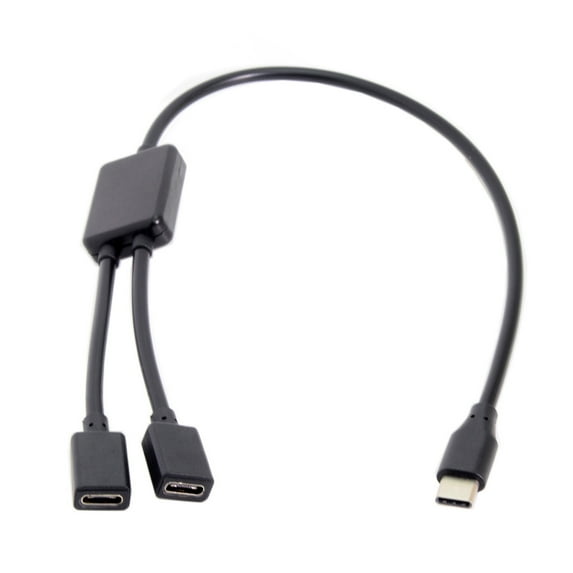 Sardfxul USB C Male to Dual USB C Female Splitter Hub Convter Adapter Cable Connector for USB C PD Charger Powerbanks Laptop PC