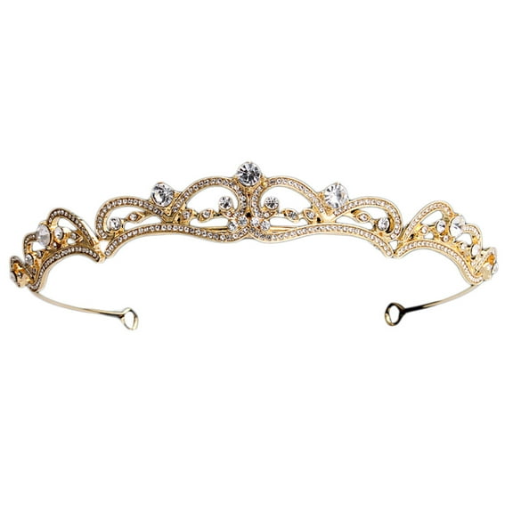 Sardfxul Vintage Royal Baroque Jewelry Tiara Crown Bridal Wedding Princess Headband Imitation Crystal Rhinestone Gold Silver Plating Prom Headpiece