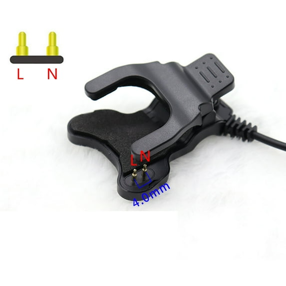 Sardfxul for Smart Watch for TW64 68 USB Charging Cable Charger Clip 2/3 Pins Smartwatch Space Between 3/4/7 mm Black Fittings