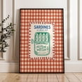 Fish Rad Wal Sardine Tinned Fish Wall Art Print, Red Gingham, Kitchen, Gallery Wall ...